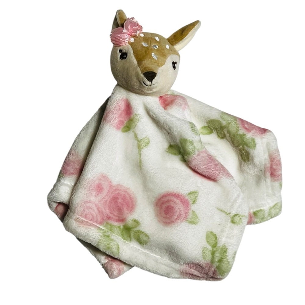 Hudson Baby Pink and Green Deer Baby‎ Lovey